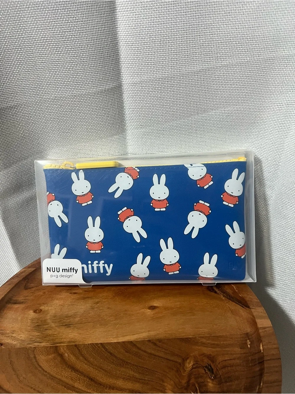 Brand new in package NUU Miffy Pattern Blue Silicone Zipper Pouch Bag